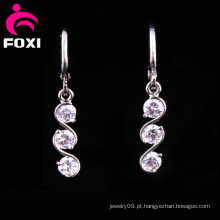 Brincos artesanais CZ Gems Design de moda de suspensão